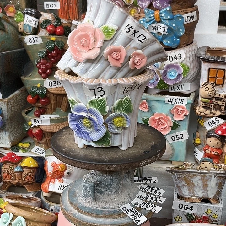 紫砂花盆粗陶材质多肉花盆