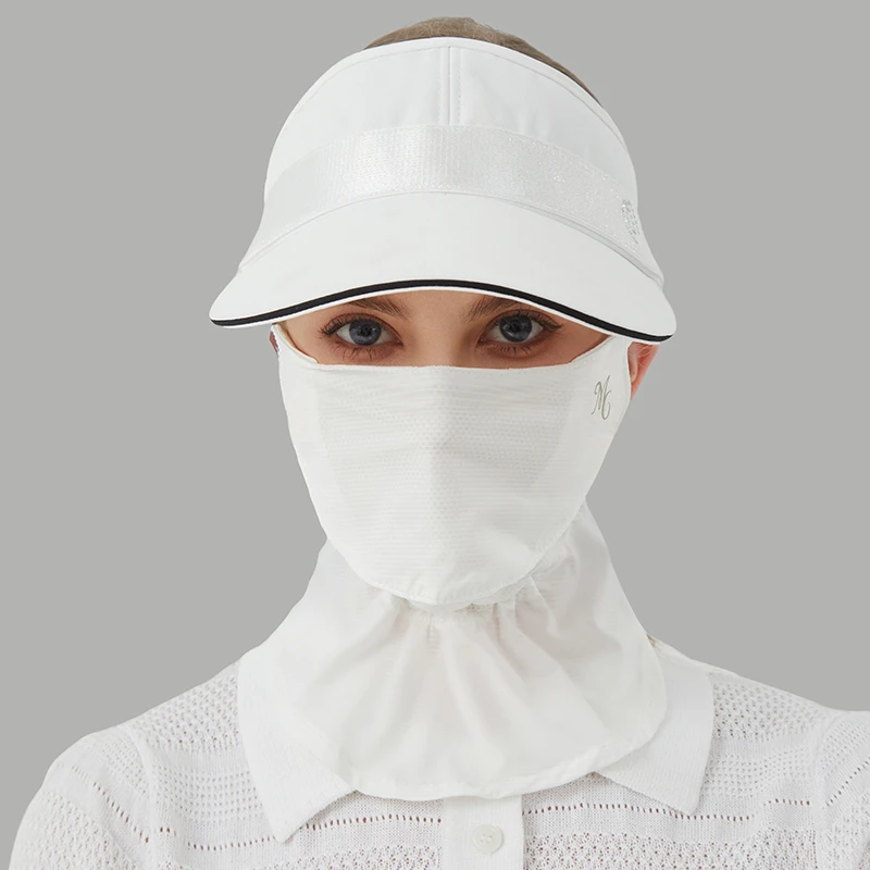 MG高尔夫防晒面罩脸颈防护薄款显脸型透气开口防紫外线户外跑步