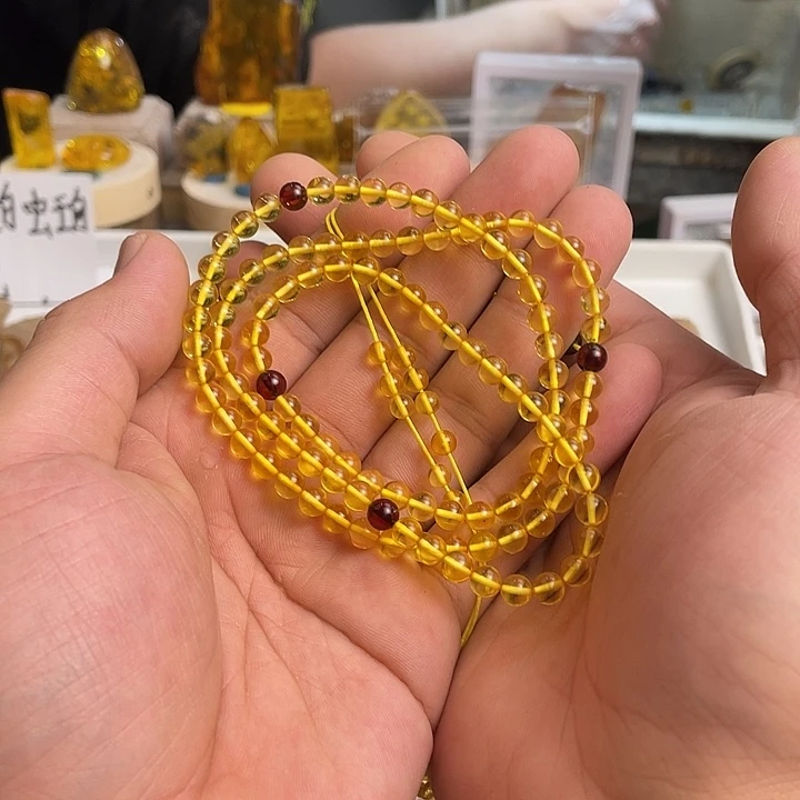 琥珀未镶嵌手链天然琥珀蜜蜡