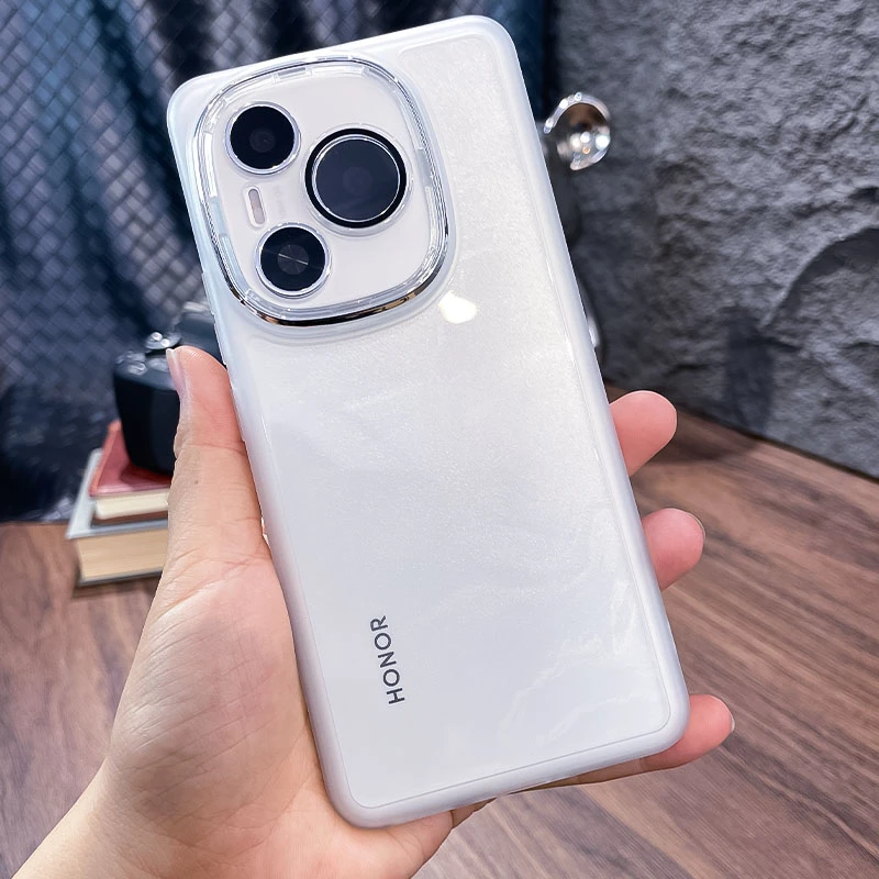 潮钻适用荣耀power手机壳磁吸支架镜头网红硅胶全包防摔透明壳