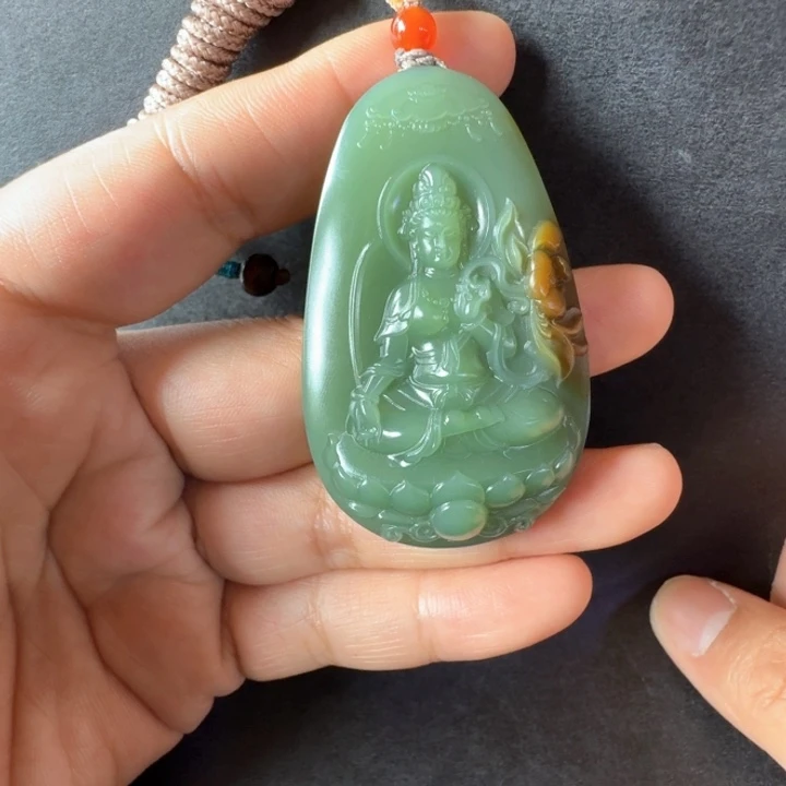 和田玉（碧玉）未镶嵌吊坠(不含链)