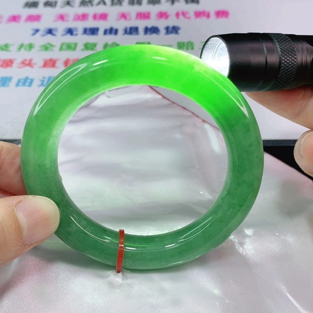 未镶嵌手镯翡翠55-57圈口圆条