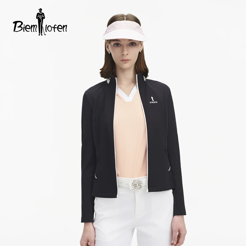 【防晒速干】比音勒芬高尔夫2025春季新款女士运动风针织夹克外套