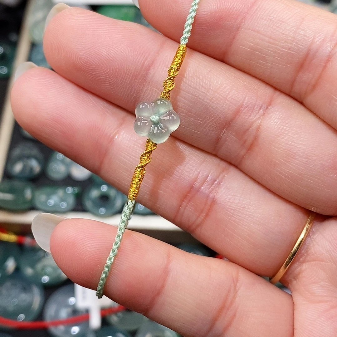 翡翠未镶嵌颈饰福利小花手绳15