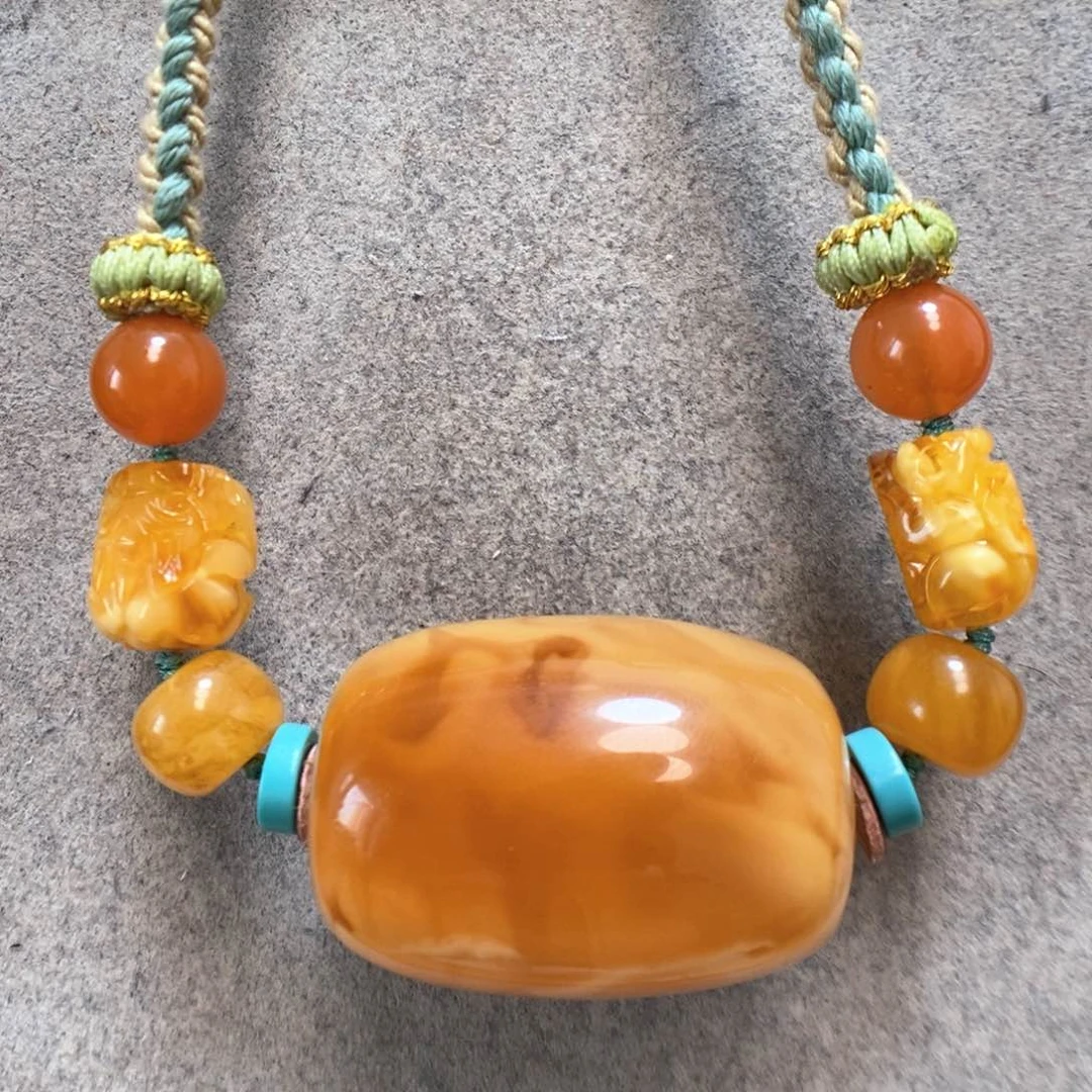 未镶嵌颈饰蜜蜡蜜蜡