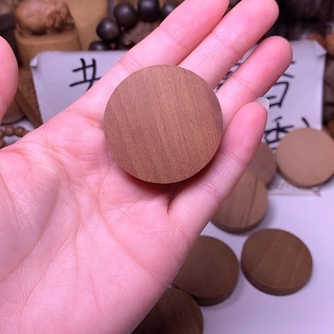 檀香木吊坠檀香平安圆牌
