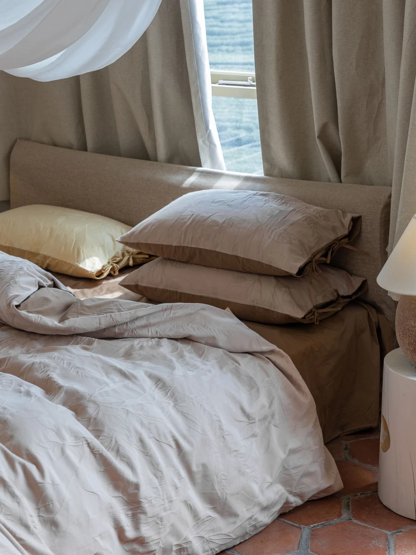 【年货节】清野山茶 提花剪花四件套 全棉水洗棉亲肤床品