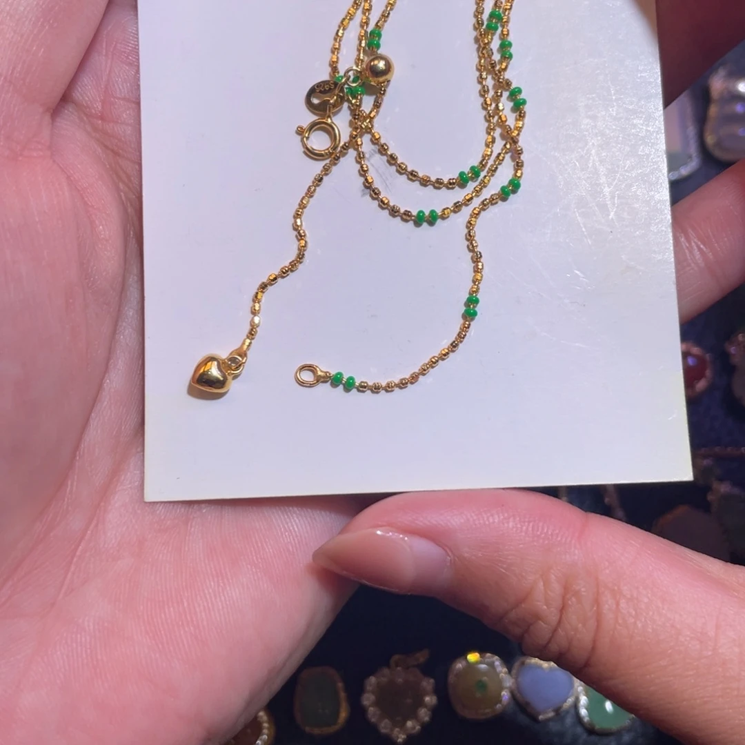 翡翠银S925镶嵌颈饰