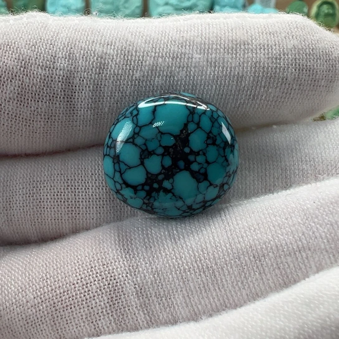 未镶嵌绿松石随形 16.6mm老*