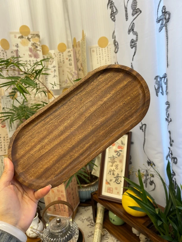 【百搭腰形盘】南美长方形泡台茶盘家用托盘果盘糕点盘实木茶盘托盘