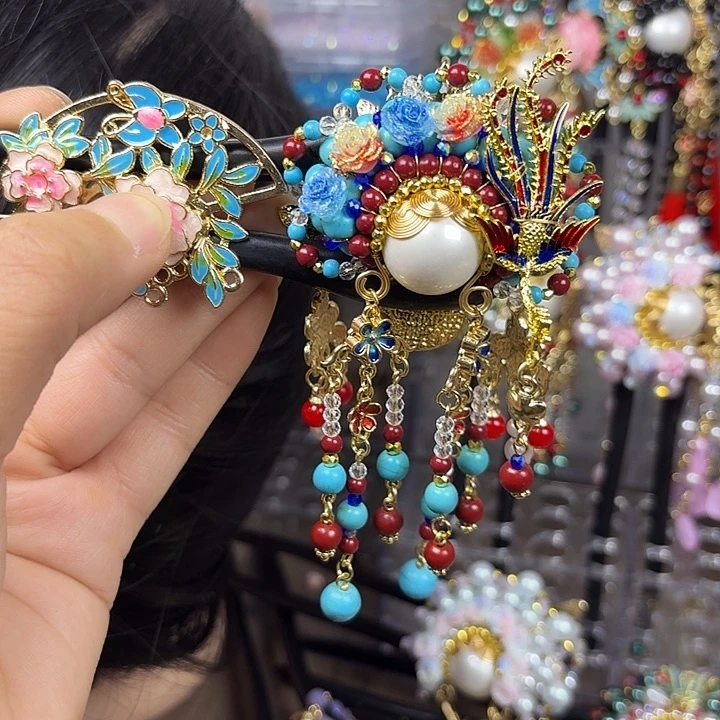 自***者古风刀马旦发簪发饰