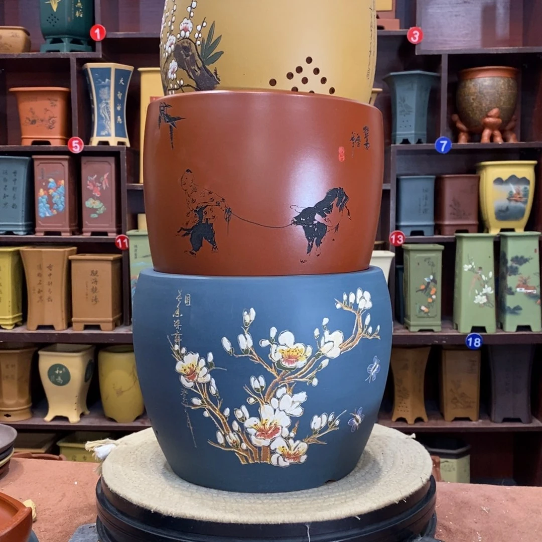 紫砂花盆紫砂花盆