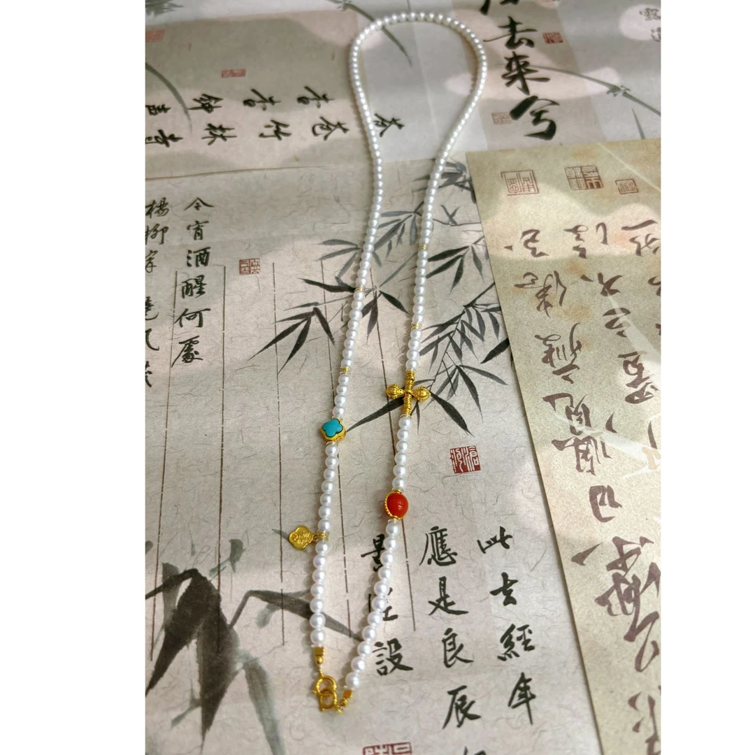 18k金 正圆珍珠项链 1312