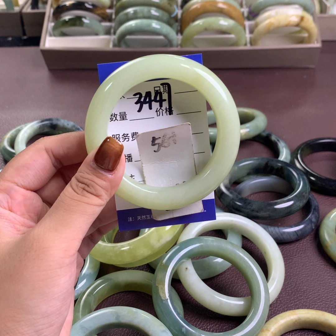 未镶嵌蛇纹石玉手镯3447