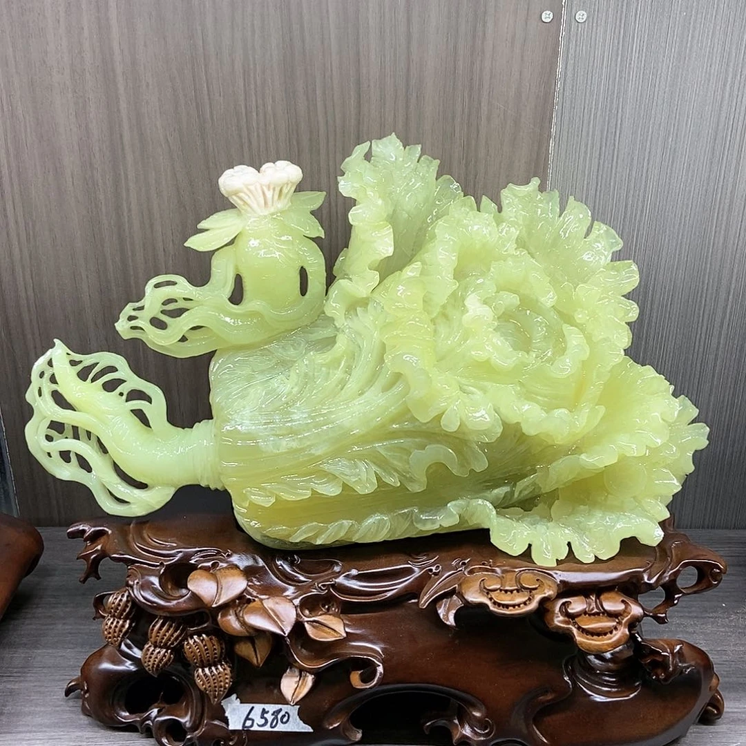 【闪购商品】蛇纹石玉（覆膜）未镶嵌珠宝奇石