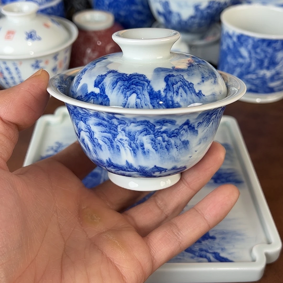 衔***。瓷片景德镇全手工手绘陶瓷