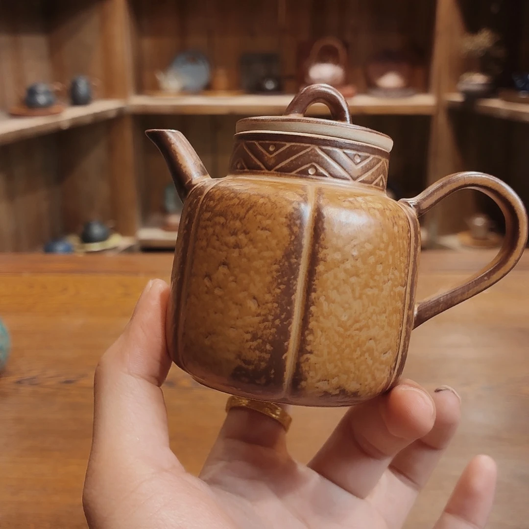 柴烧老岩泥茶器皿