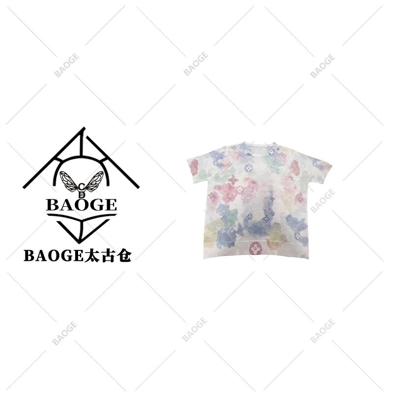 【BAOGE太古仓】时尚新款百搭印花套头针织衫TT5138