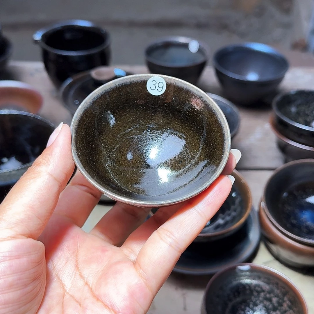 茶盏义兴龙窑建盏，39微瑕