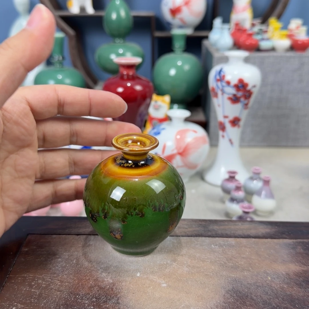 陶瓷手工小花器摆件