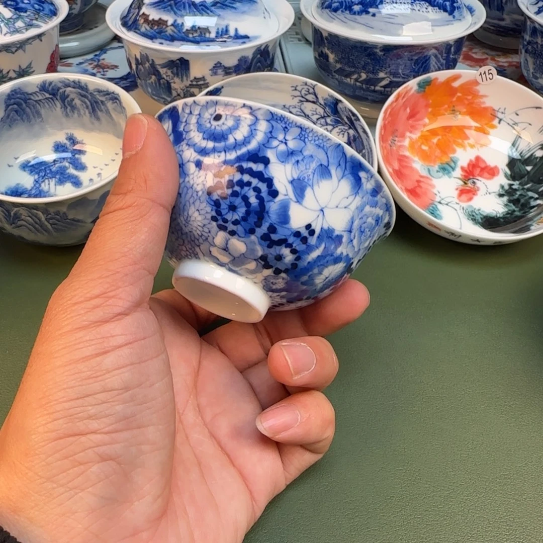 纯手工纯手绘茶具石头186