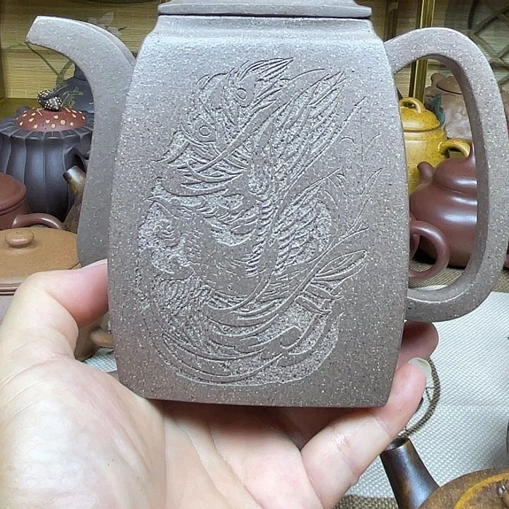 茶壶紫砂紫砂壶青段汉方500cc
