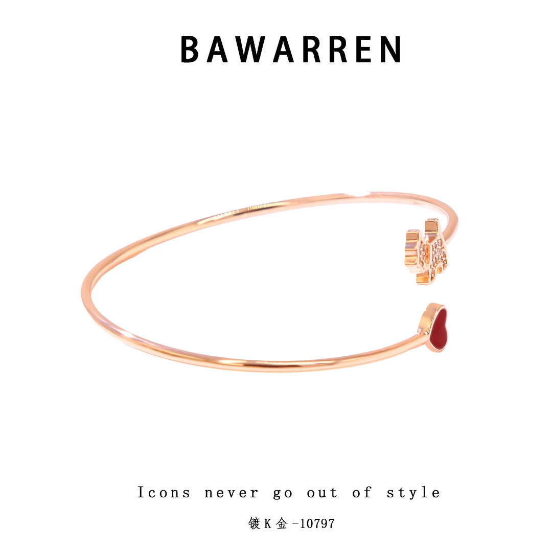 合金手镯 Bawarren 美❤【小狗 】精工CNC 10922-手镯轻奢时尚