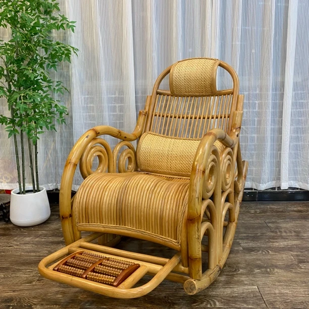 原生态粗藤老料50-60原藤皮摇摇椅懒人椅阳台单人椅