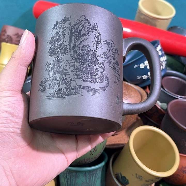 茶杯紫砂慧***园全手工紫砂主人杯