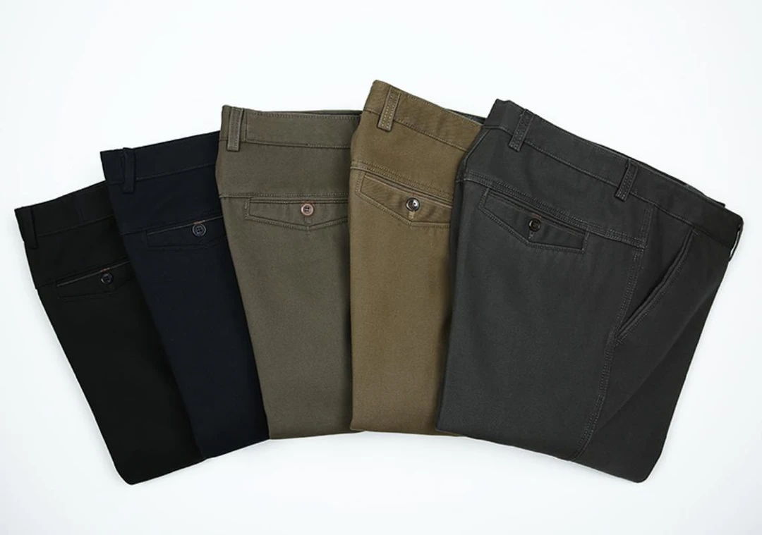 [100%纯棉料子]秋冬款男裤高腰深裆直筒 裤宽松爸爸裤