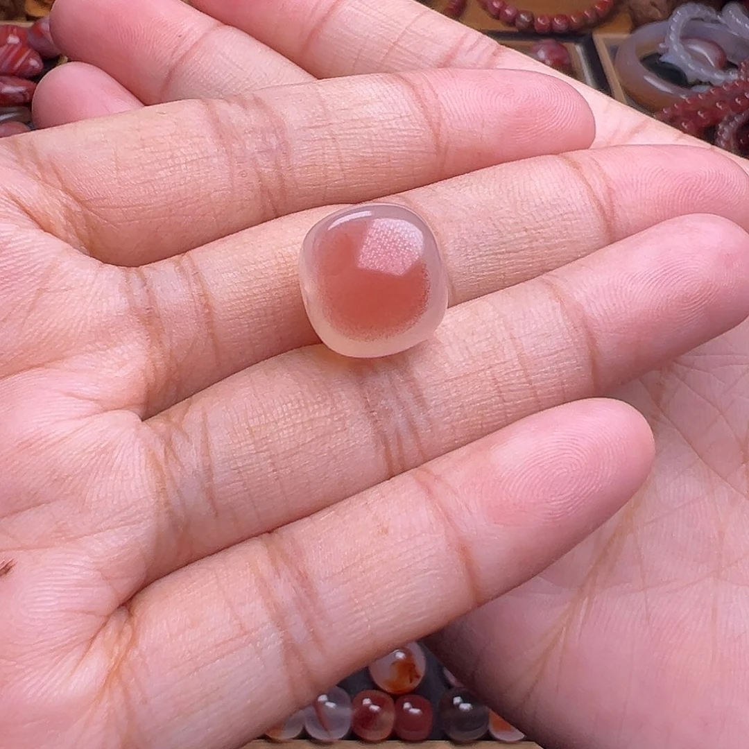 南红玛瑙未镶嵌珠宝奇石老型珠14mm