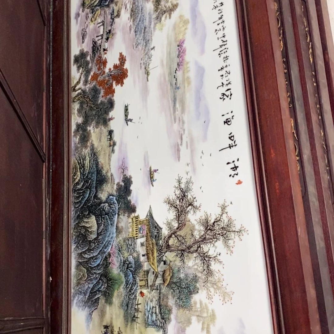 瓷片?****1.85*74*1景德镇瓷板画柴窑烧制