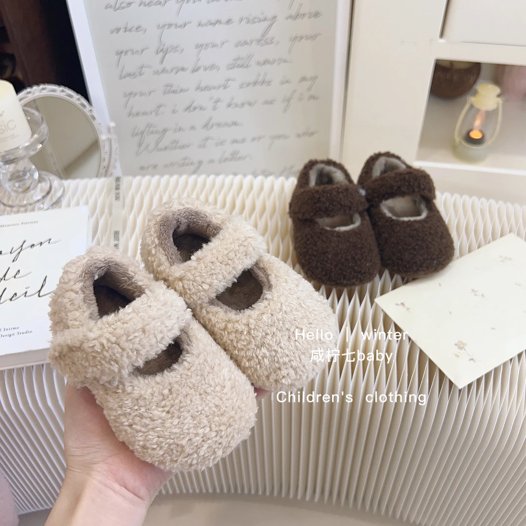 【毛毛鞋】2024冬季童鞋女童毛毛鞋儿童棉鞋韩系百搭款豆豆鞋保暖
