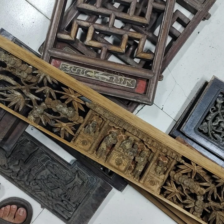 流***沙镂空竹节人物花板