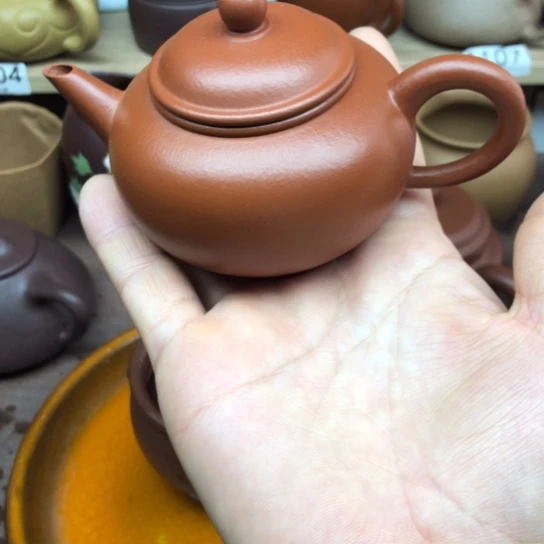 茶壶紫砂朱泥水平150豪升左全手