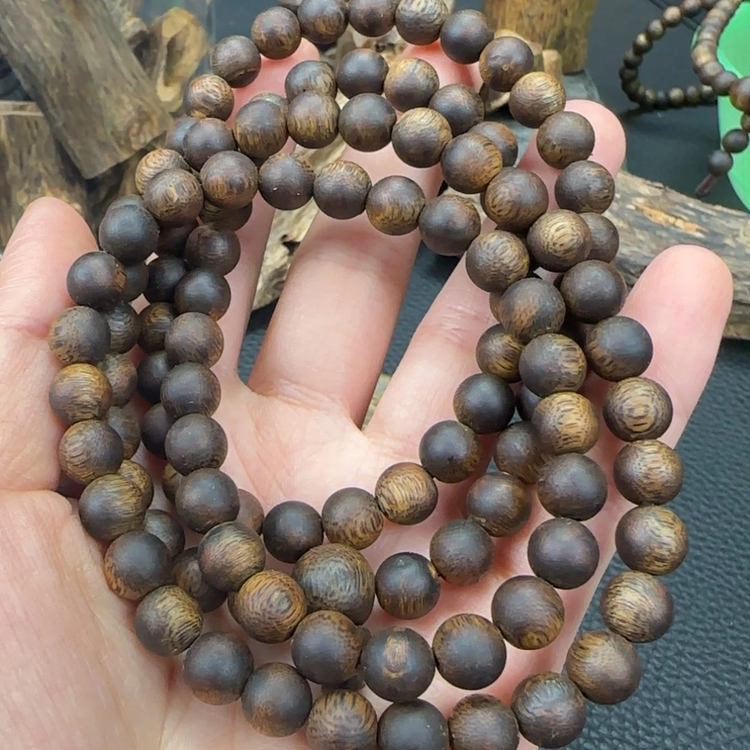 沉香沉香碎屑奇楠老料念珠0.8-29