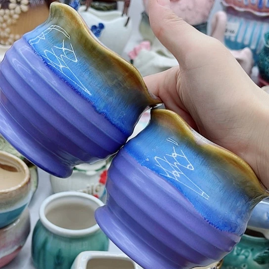 多肉绿植陶瓷花盆9:9包邮