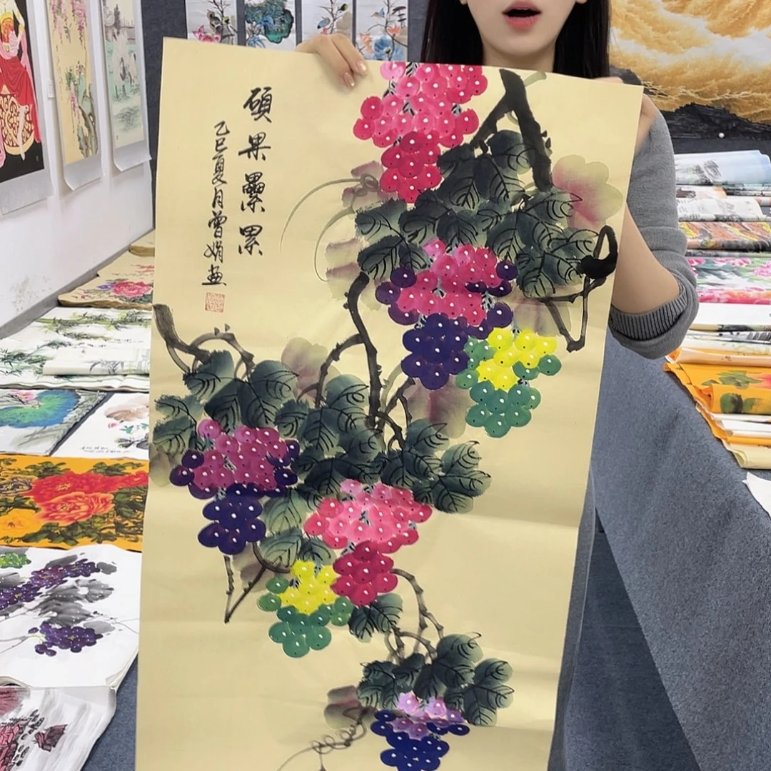 国画作品小姐姐放漏…