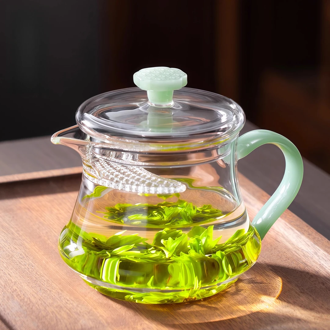 加厚玻璃月牙公道杯茶漏一体过滤泡茶公杯茶水分离绿茶专用分茶器