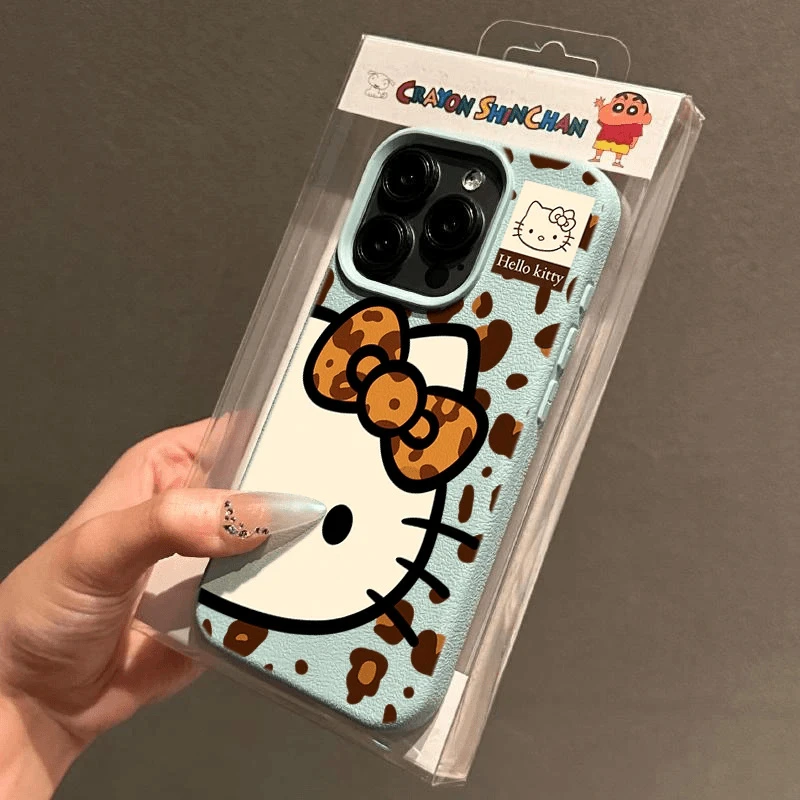 豹纹蝴蝶结适用于iPhone15PROMAX手机壳15plus创意感13软12爆款xs