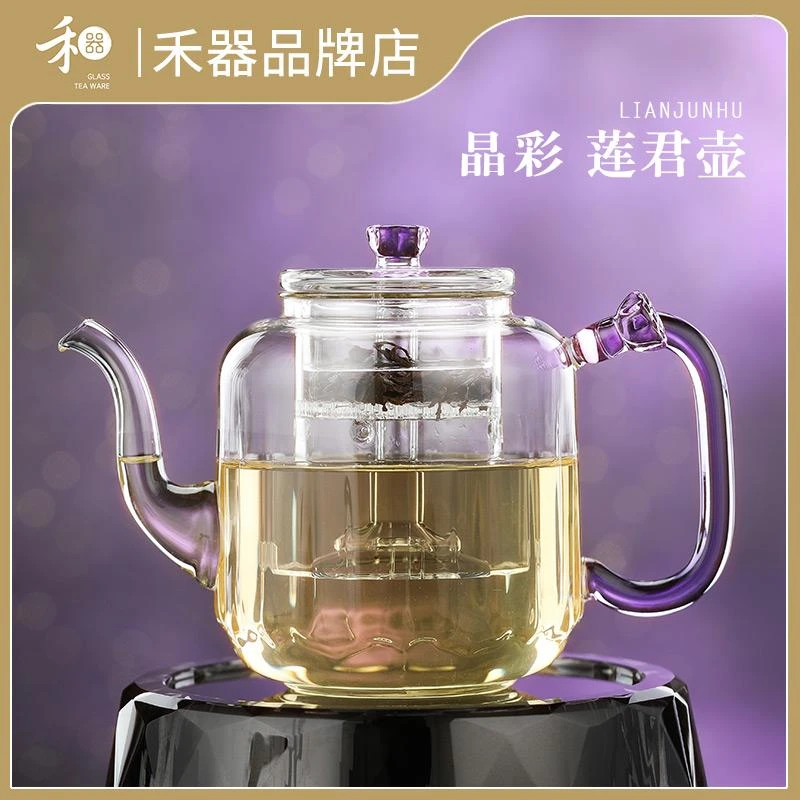 禾器莲君壶玻璃煮茶壶家用大号电陶炉专用烧水壶陈皮老白茶煮茶器