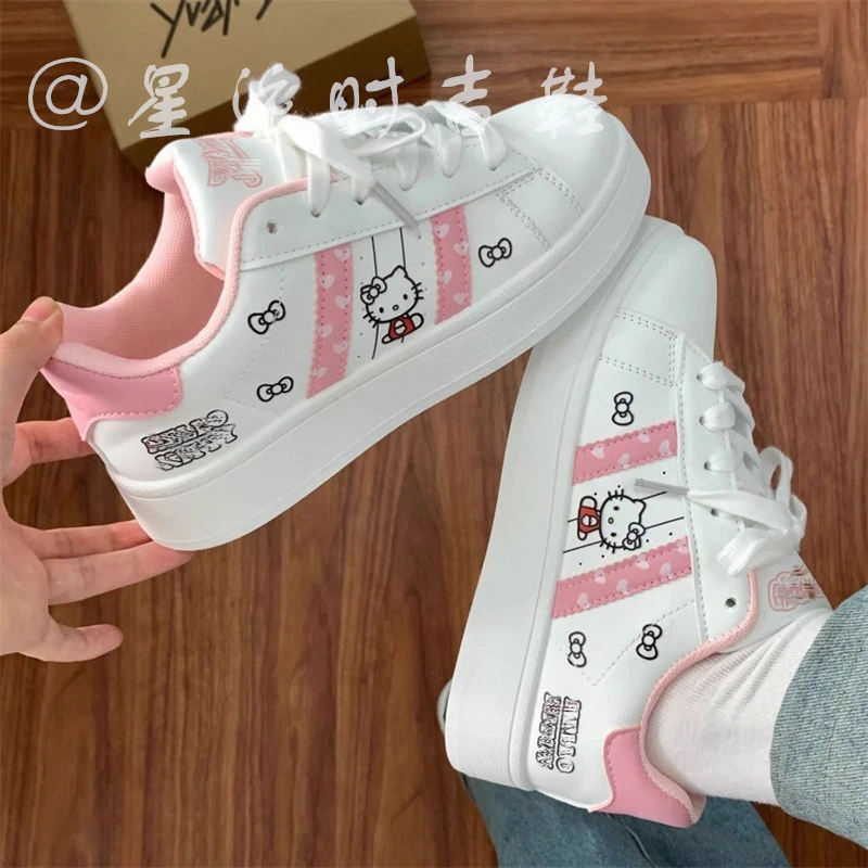 34码-40码港风ins潮鞋子女2025新款厚底百搭学生运动鞋休闲板鞋