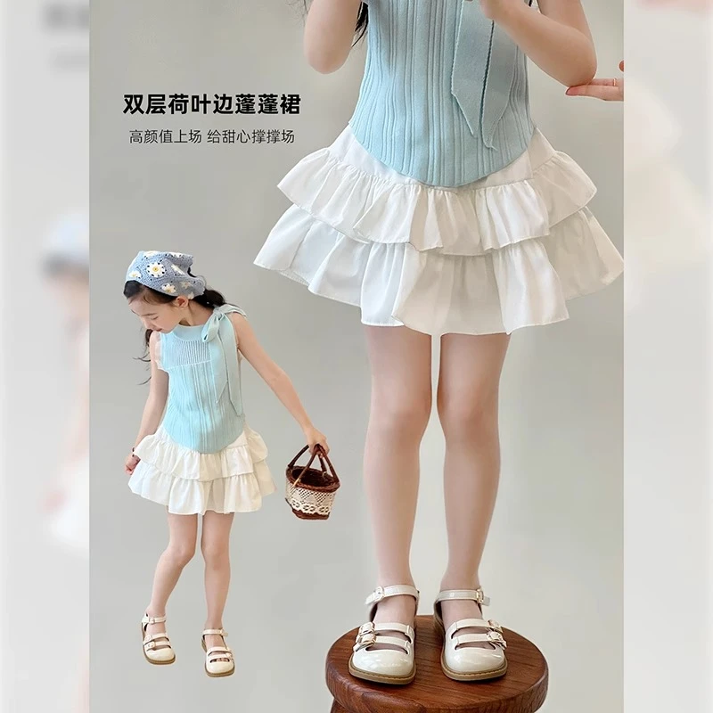 女童半身裙夏季新款儿童裙子韩版蓬蓬蛋糕裙宝宝休闲短裙24040399