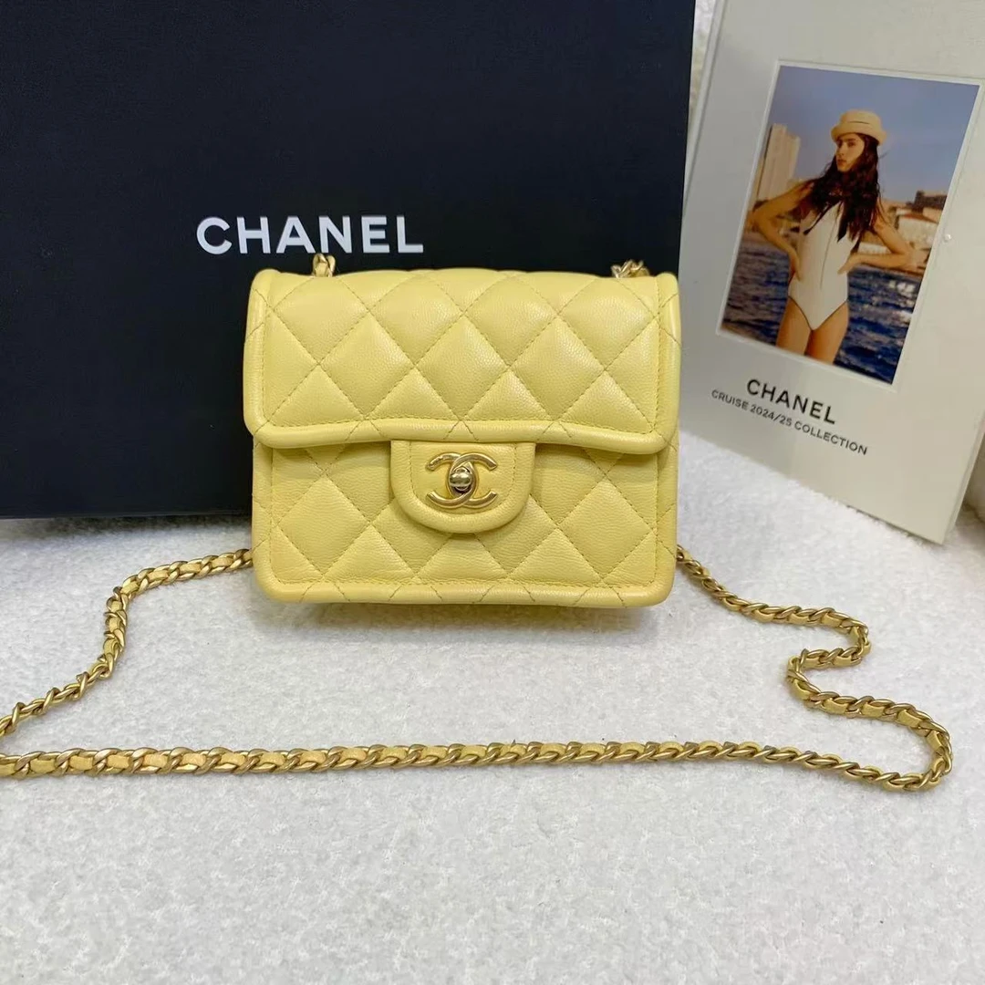 99新 Chanel/香奈儿 壹臻/小鸡黄方胖子31开单肩包 99064545