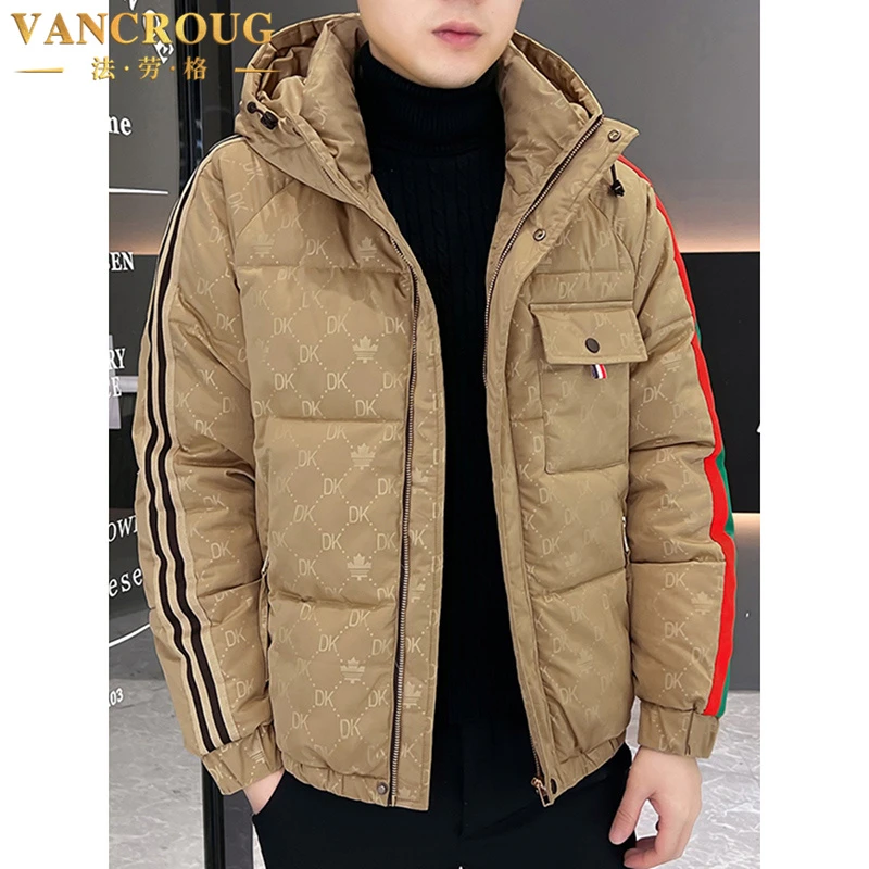 VANCROUG/法劳格棉衣男士秋冬新款个性连帽保暖工装痞帅加厚棉袄