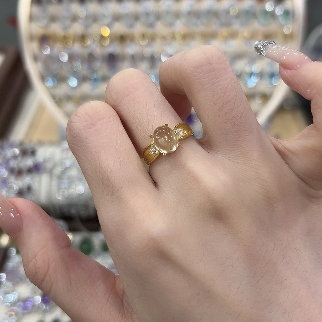 银S925镶嵌戒指黄晶