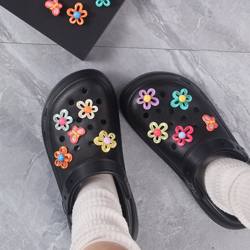 野象鞋扣适用卡骆驰洞洞鞋配饰花朵蝴蝶鞋花高级感配件diy可拆卸