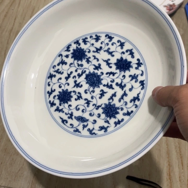 瓷片陶瓷陶瓷23厘米深窝仿古泥