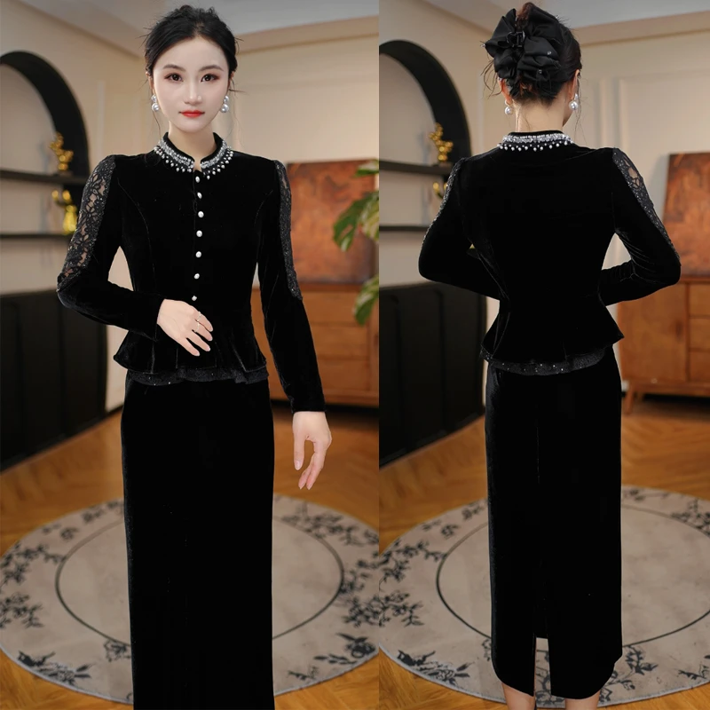 【法式赫本】2025秋冬新款收腰显瘦洋气减龄轻奢女人味打底连衣裙