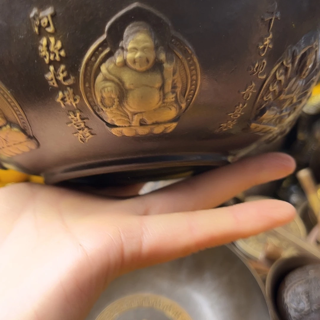 任*遥原矿风磨铜精雕摆件